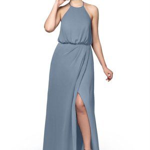 Azazie Portia Bridesmaid Dress-Dusty Blue, Size A2
